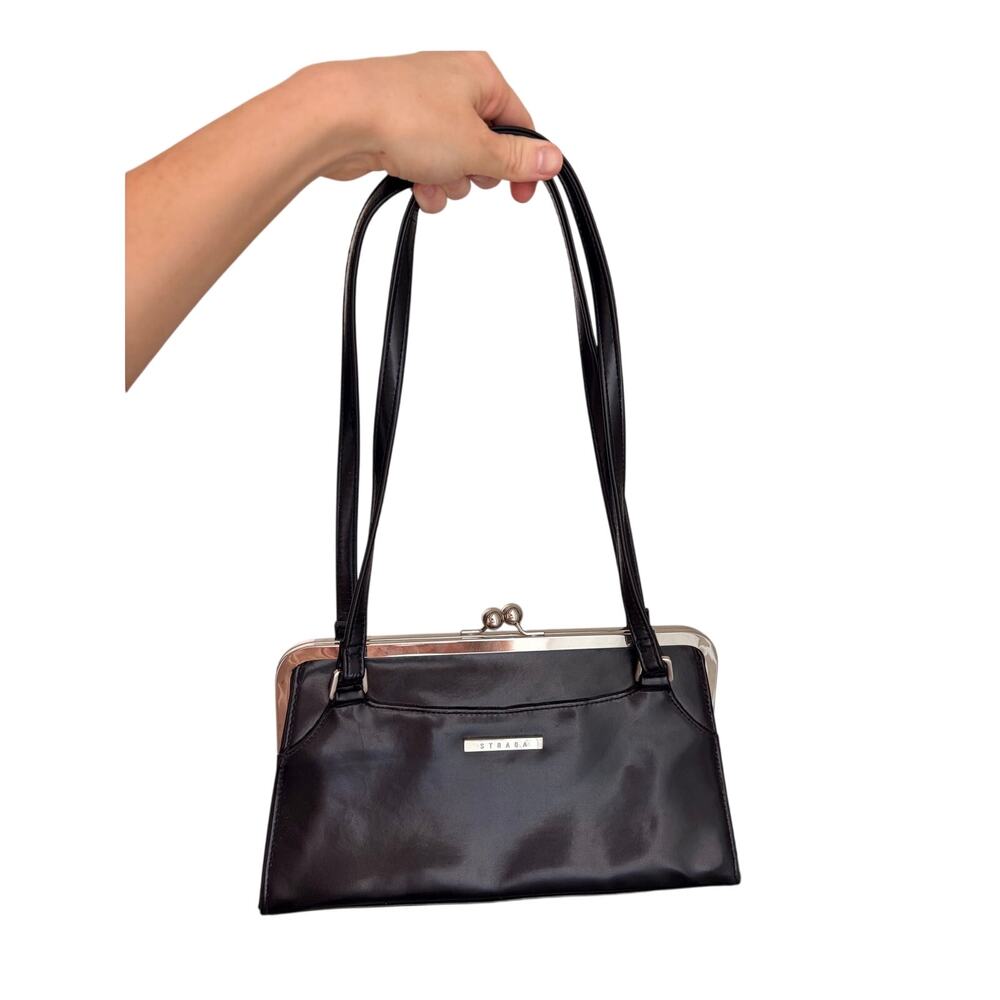 Vintage Strada black frame bag Y2K kisslock shoulder purse